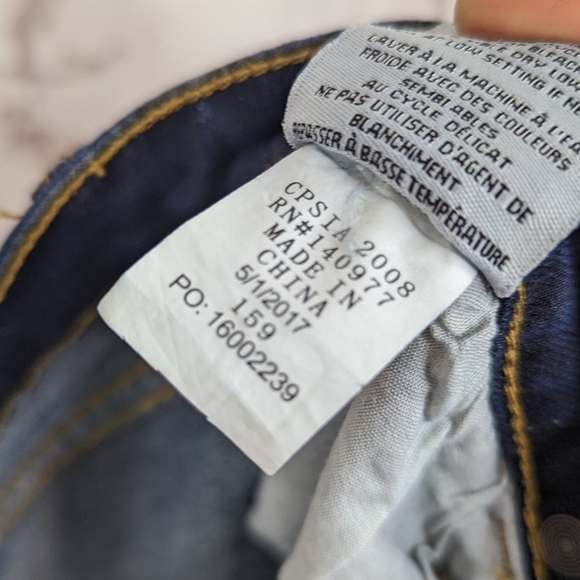 Hudson Girls Skinny Jeans Size 16 28 X 30 Dark Wash Mid Rise Denim CPSIA 2008 - Picture 10 of 12